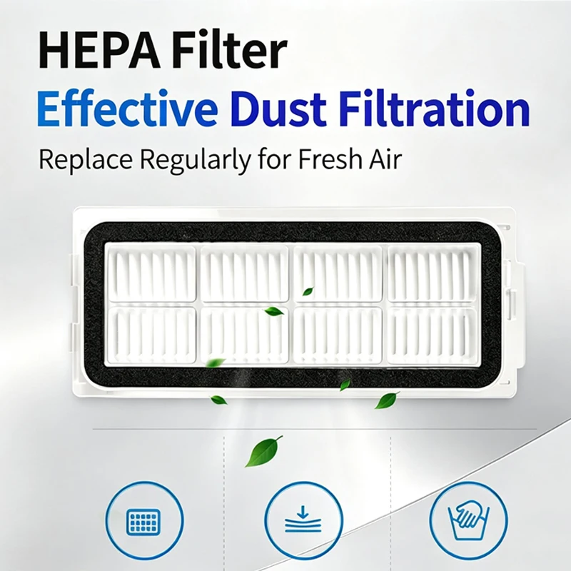 For JONR P20 PRO/T5 PRO Robot Vacuum Cleaner Accessories Main Brush HEPA Filter Mop Pad Side Brush Dust Bag Replacement Parts view 4