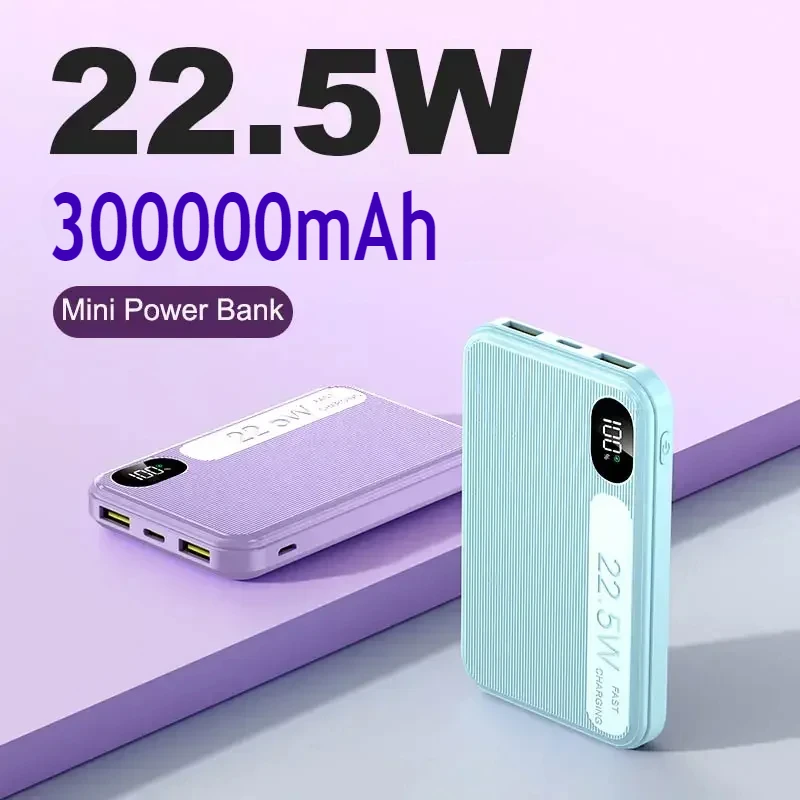 

Super Fast Charging Mini Power Bank 300000mah PD22.5W Digital Display Fast Charging Large Capacity Powerbank