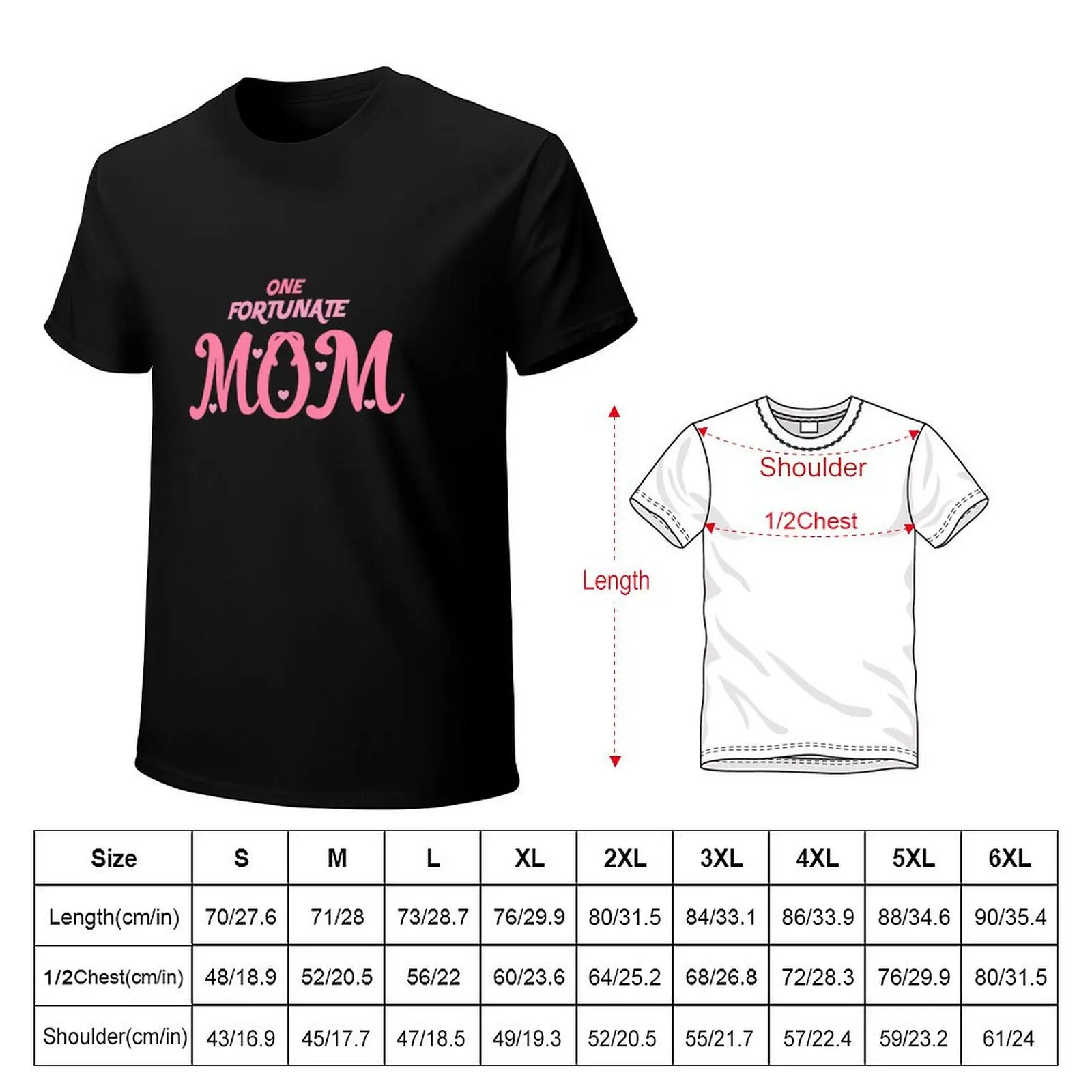 One fortunate mom T-Shirt for a boy cute tops vintage clothes boys whites mens graphic t-shirts hip hop