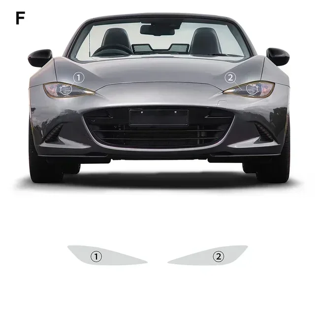 

TPU Blackened Headlight Taillight Foglight Protective Film Headlight Tail Lamp Color Changing Films For Mazda MX 5 2016-2023