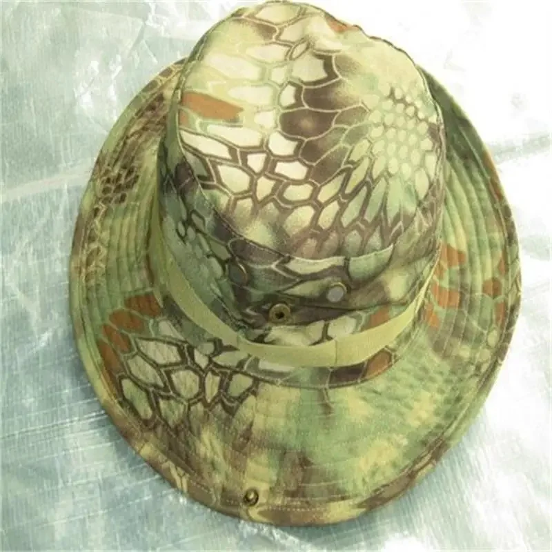 Camouflage Boonie Hat Tactical US Army Bucket Hats Military  Summer Cap Hunting Hiking Outdoor Camo Sun Caps Men Dropshipping