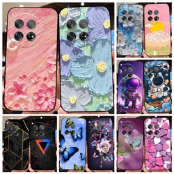 Case For OnePlus 12 Fundas 1+ 12 CPH2573 Floral Pattern TPU Silicone Phone Cover For One Plus 12R Capa CPH2585 Shockproof Bumper