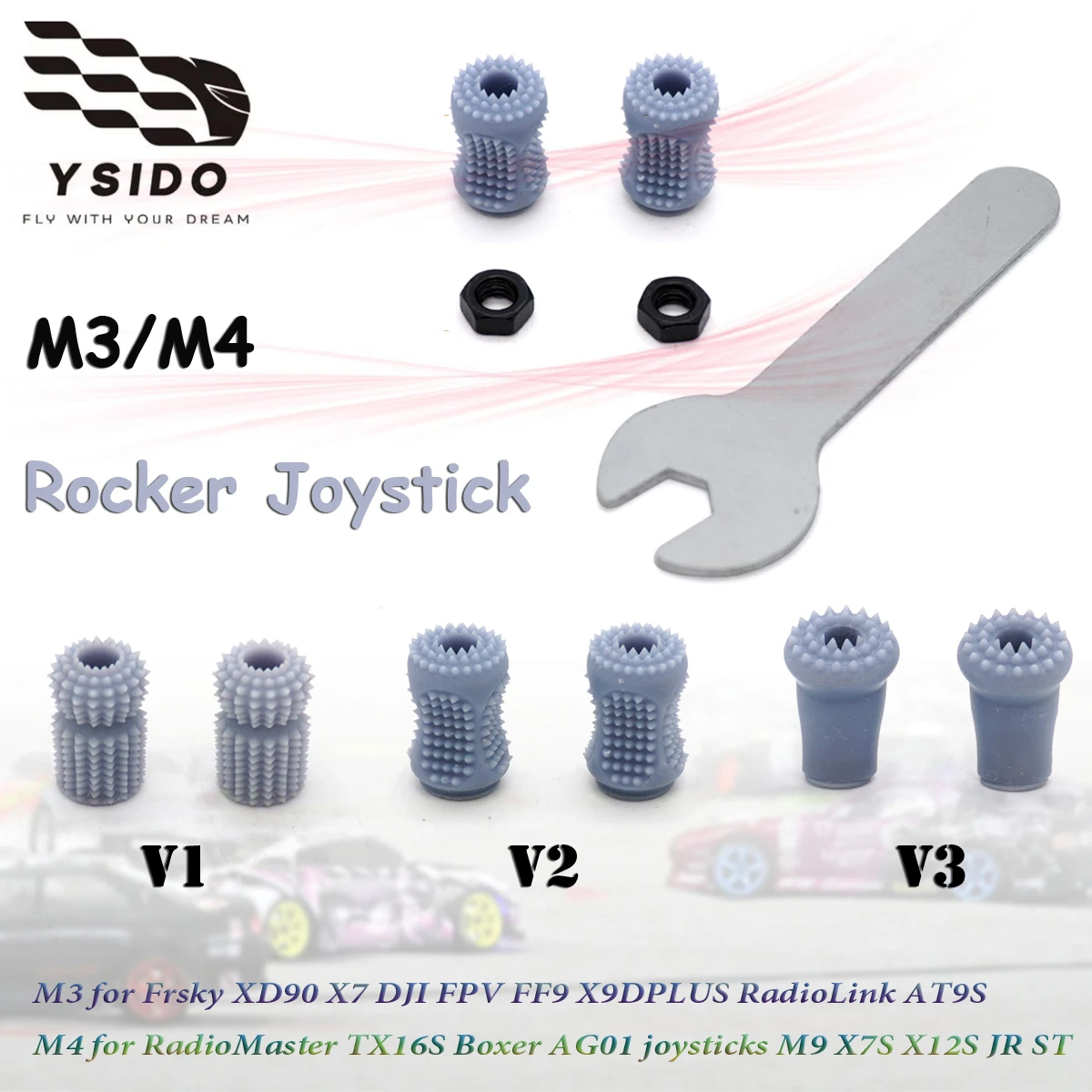 2PCS M3 M4 FPV Radio Gimbal Stick Joystick Rocker Cap Remote Controller for RadioMaster GX12 TX12 TX16S Boxer M9 X7S X12S JR ST