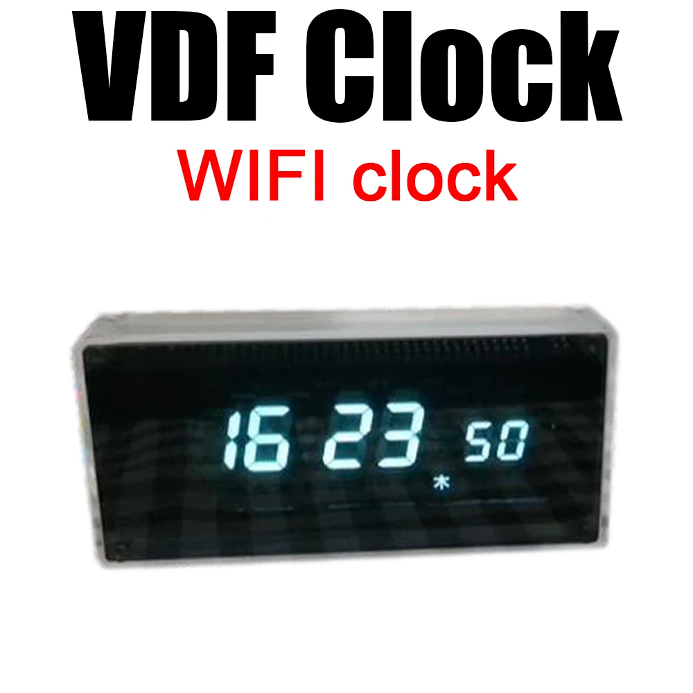 Desktop WIFI CLOCK Digital VFD Clock Electronic Time Creative Fluorescent Screen Gravity Induction TYPEC Power 12/24-hour