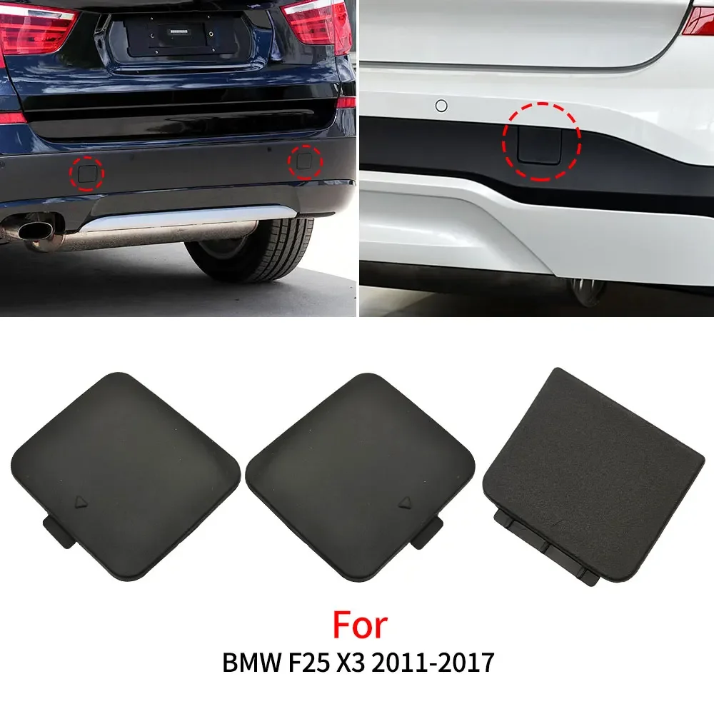 

For BMW F25 Car Rear Bumper Tow Hook Cover Cap Accessory Black For BMW X3 Series 2011-2017 51127338752 51127272415