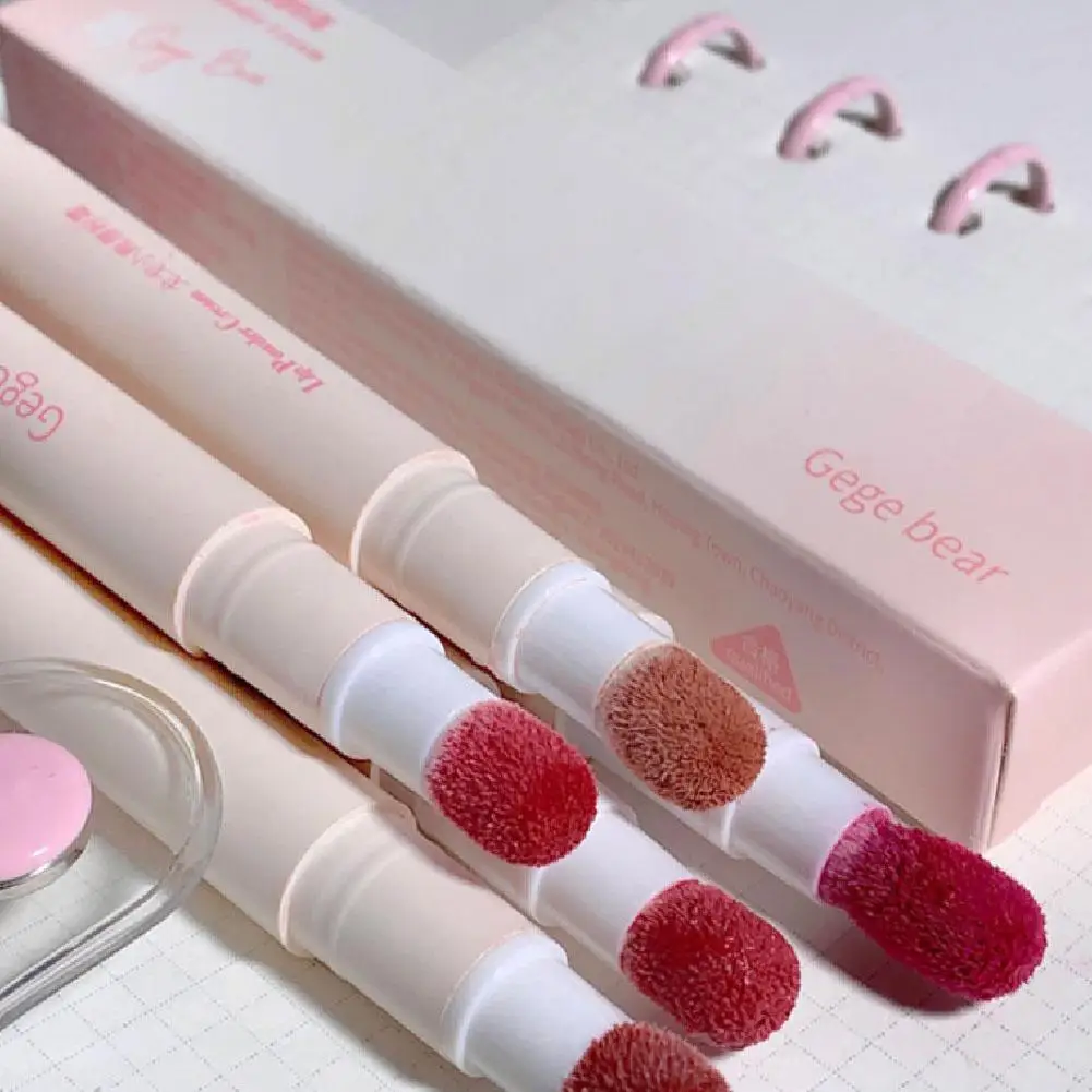 

Hot Sales Gege Bear Makeup Sponge Tip Lippie Lip Powder Cute Powder Non-Stick Cup Matte Lip Gift Lip Cream Birthday Mud Cre V5U6