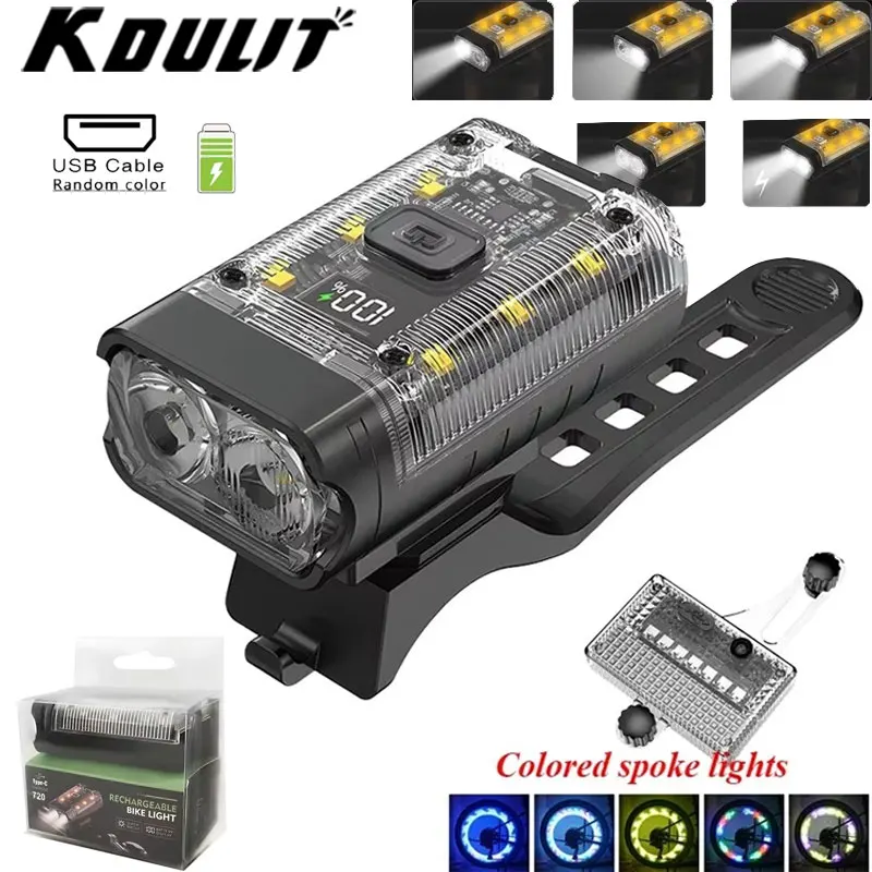 AliExpress KDULIT LED Bicycle Accessories Bike Front Light /Bicycle Wheel Light Rechargeable MTB Road Bike Head Lamp Cycling Flashlight For Riding