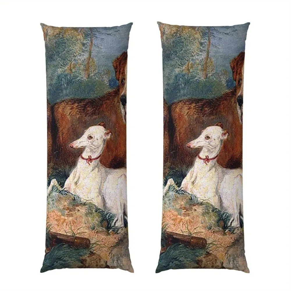 One Dog Long Pillowcase - 20x54 Inches / 50x137cm - Modern Bedroom & Guest Room Decor, Hypoallergenic Bedding, Decorative Pillow
