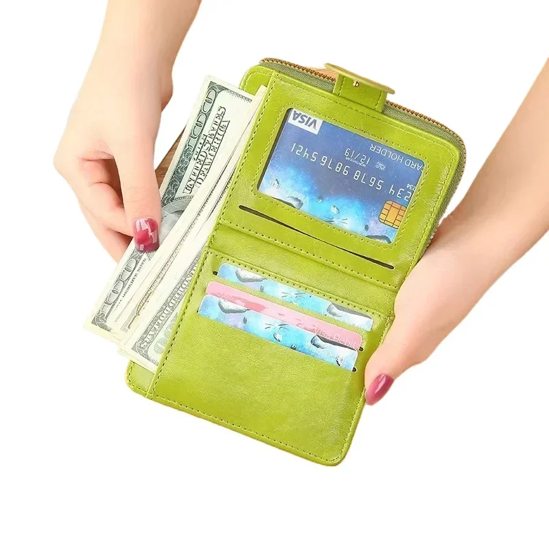 

Женские короткие кошельки из искусственной кожи, женские двойные кошельки с милым медведем, кошелек с держателем для карт для девочек, маленький кошелек на молнии с портмоне для монет