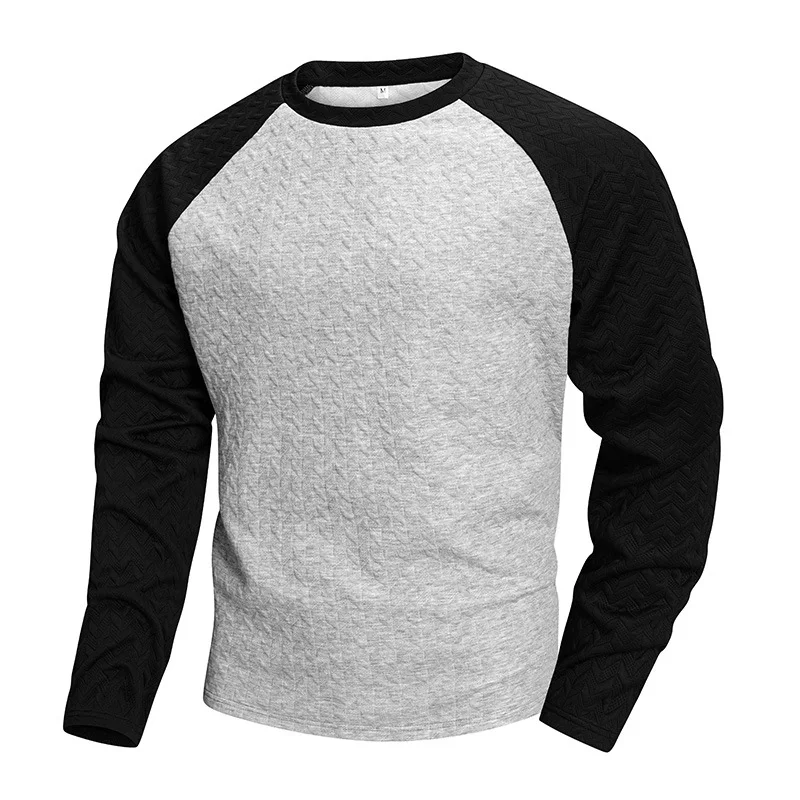 2026 Autumn Fashion Men Color-coded O-neck Long Sleeve Simple Basic Casual Trendy Pullover Sweatshirts Male Undershirts Clothes