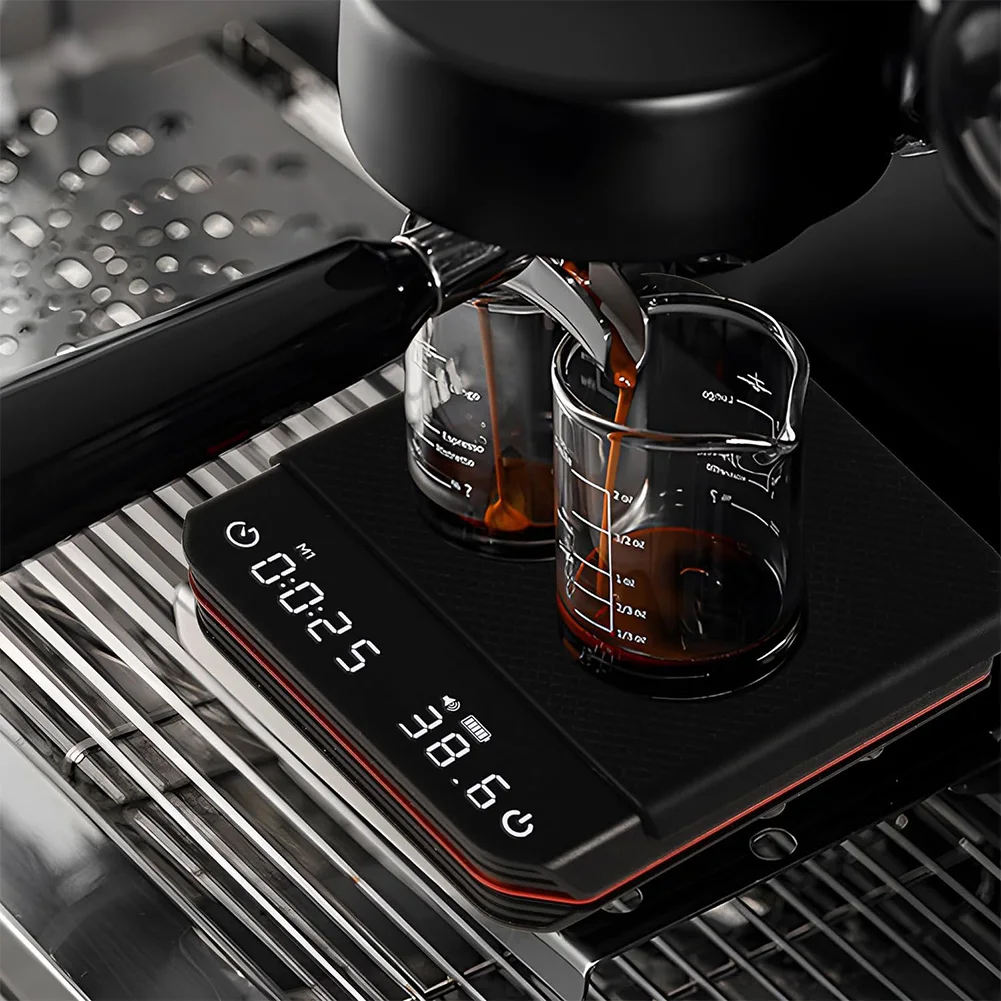 

Mini Pour Over Drip Espresso Scale 0.1g Mini Coffee Scale with Timer LED Display Portable Digital Kitchen Scale Home Accessories