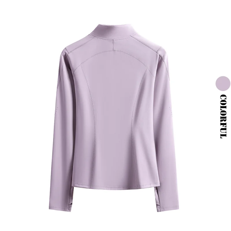 DRUR 5-Colors Long Sleeve Yoga Tops and Gym Clothes Women Quick Dry Quarter Zip Pullover Crop Slim Fit Running Athletic Shirts