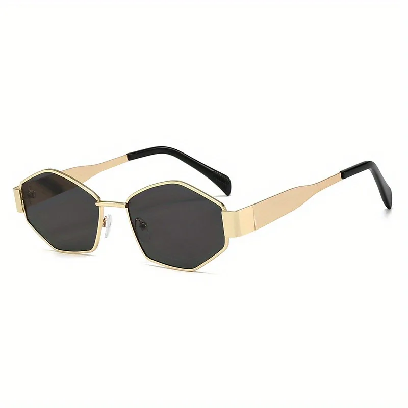 Unisex polygonal fashion glasses suitable for outdoor and daily wear, adjustable design trendy glasses image 4
