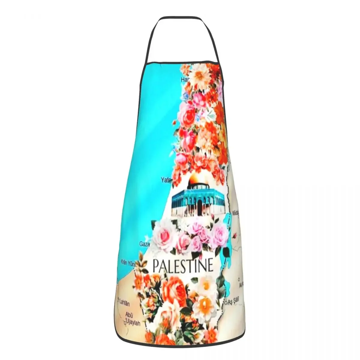 خريطة زهور للرجال والنساء لمآزر الكاحل ، مطبخ ، شيف ، تابليير إسرائيل ، طبخ ، خبز ، بستنة #1