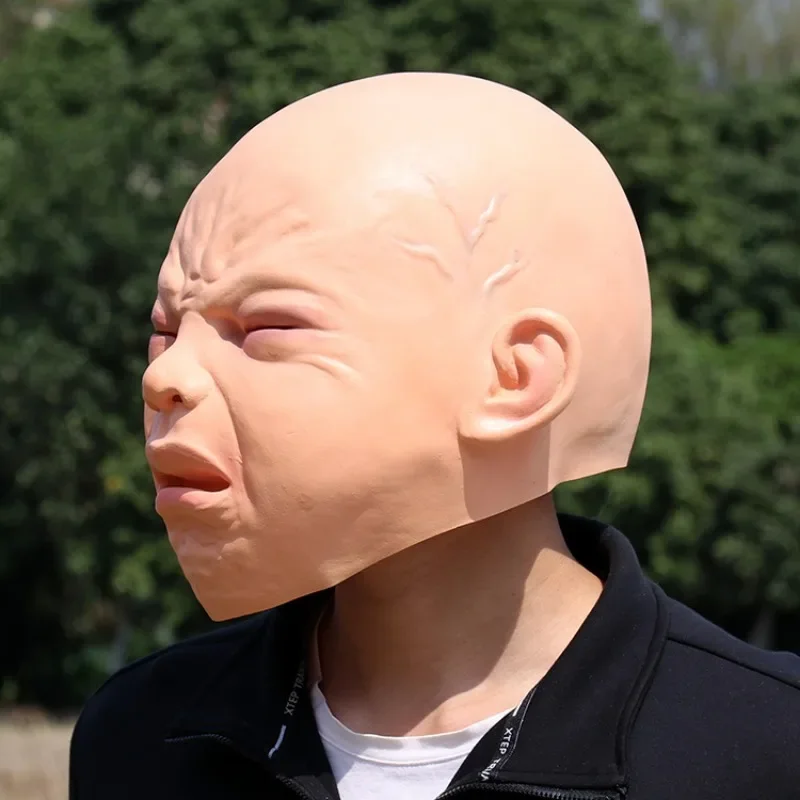 Cry enfant masques Halloween Latex pleurer bébé couvre-chef Cosplay fête pleurer enfant couvre-chef accessoires pleurer enfants couvre-chef