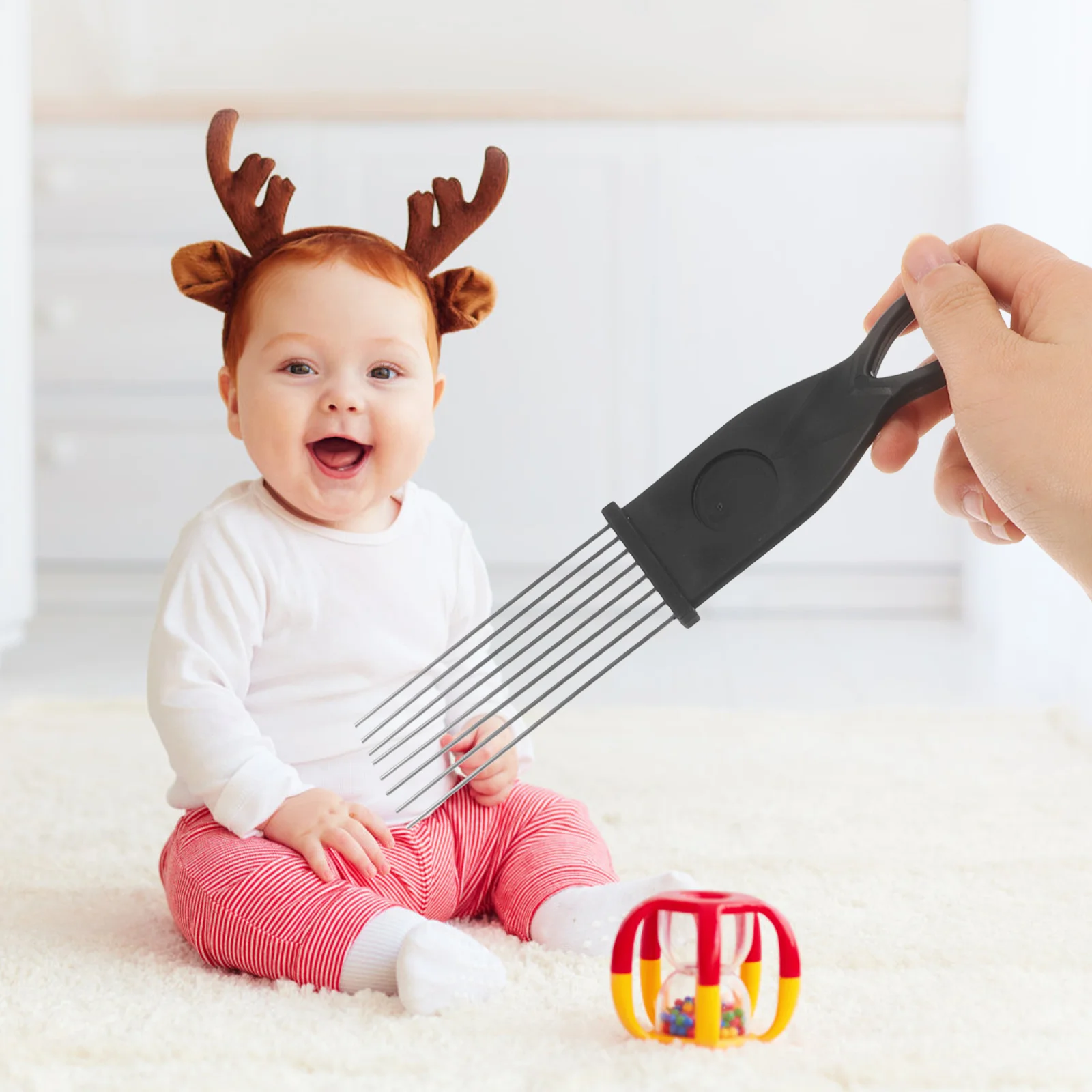 فرشاة الحلاقة للأطفال أداة جيرو لوازم الموسيقى اللعب اللاتينية أجزاء الفولاذ المقاوم للصدأ قرع مكشطة مقبض الطفل