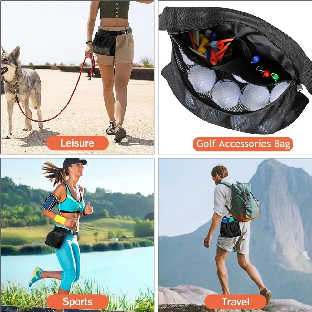 Tennis Ball Band Holder Adults Kids Tennis Ball Fanny Pack Pickle Ball Waist Pouch Mesh Tennis Pouch Bag Pickleball Holder Waist