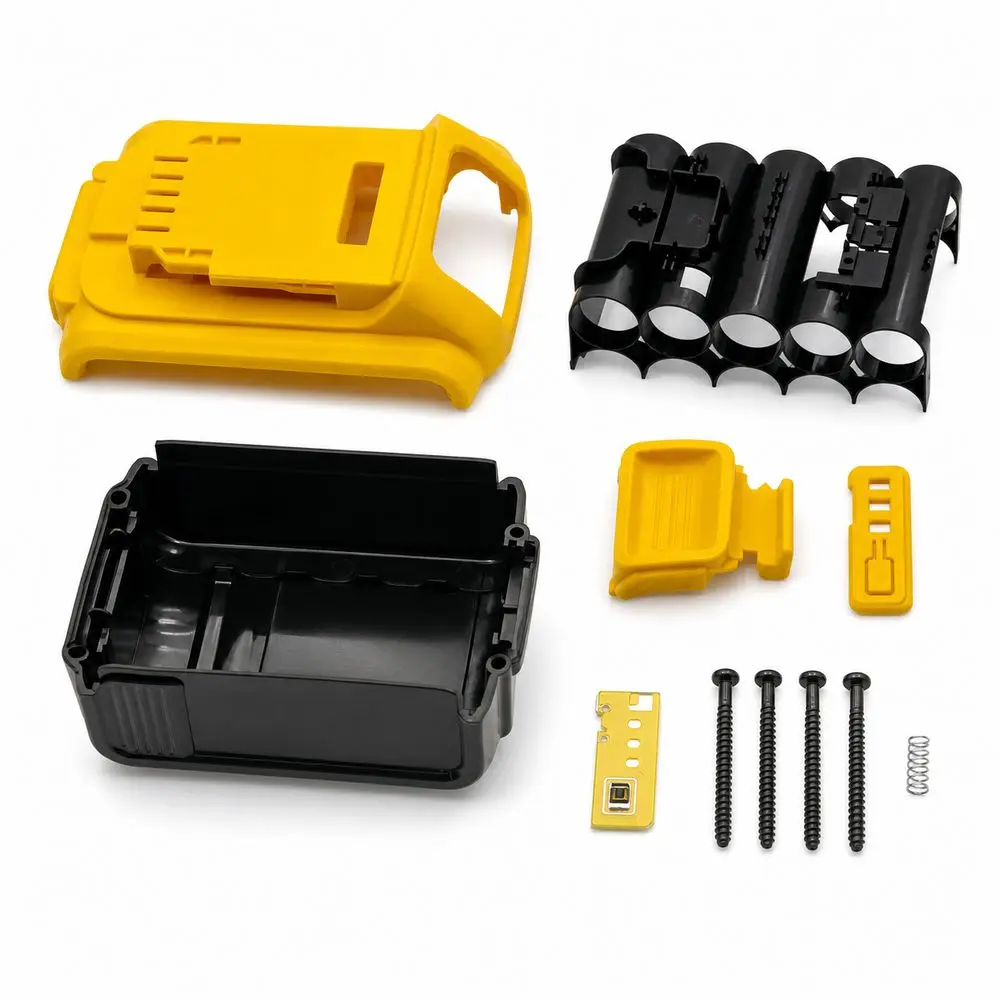 Plastic Lithium Battery Shell Replacement Shell Charger Compatible Battery Case Kit for DeWalts/20V/DCB201/DCB203 DCB204 DCB200