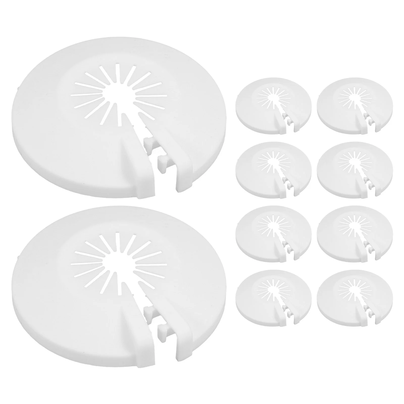 

10 Pcs Heat Sink Fire Sprinkler Cover Smokes Alarm Protective Plastic Wall Plate Protector for