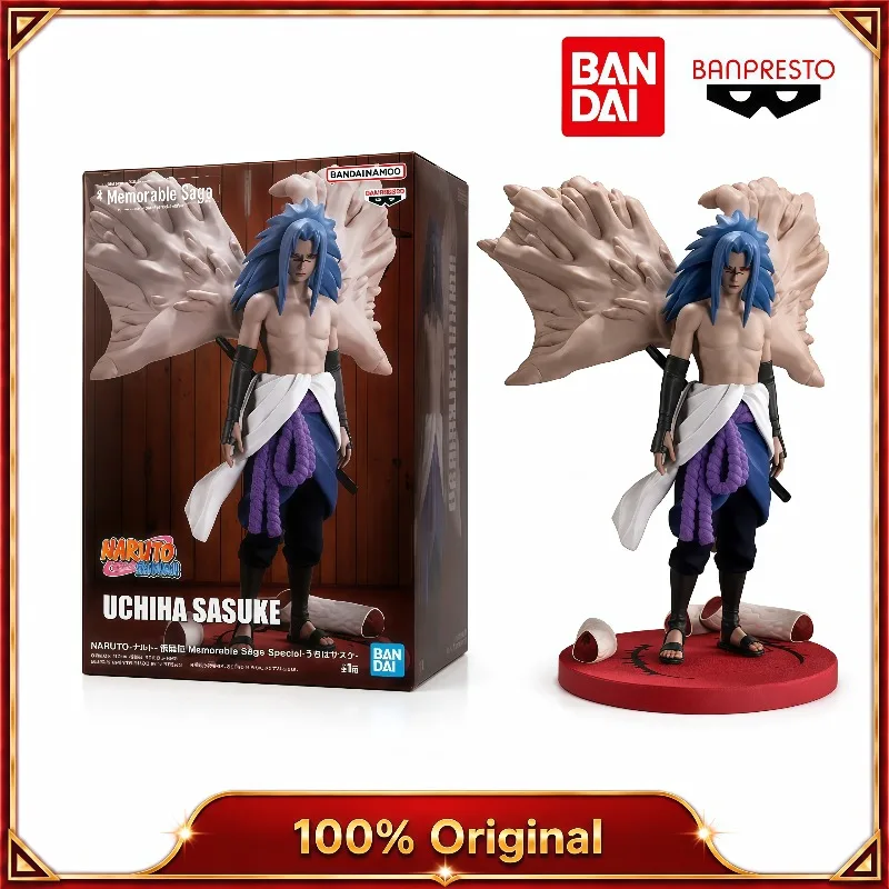 100% Original In Stock Banpresto Memorable Saga Naruto Uchiha Sasuke Curse Mark Anime Collectible Figure Desktop Home Decor Gift