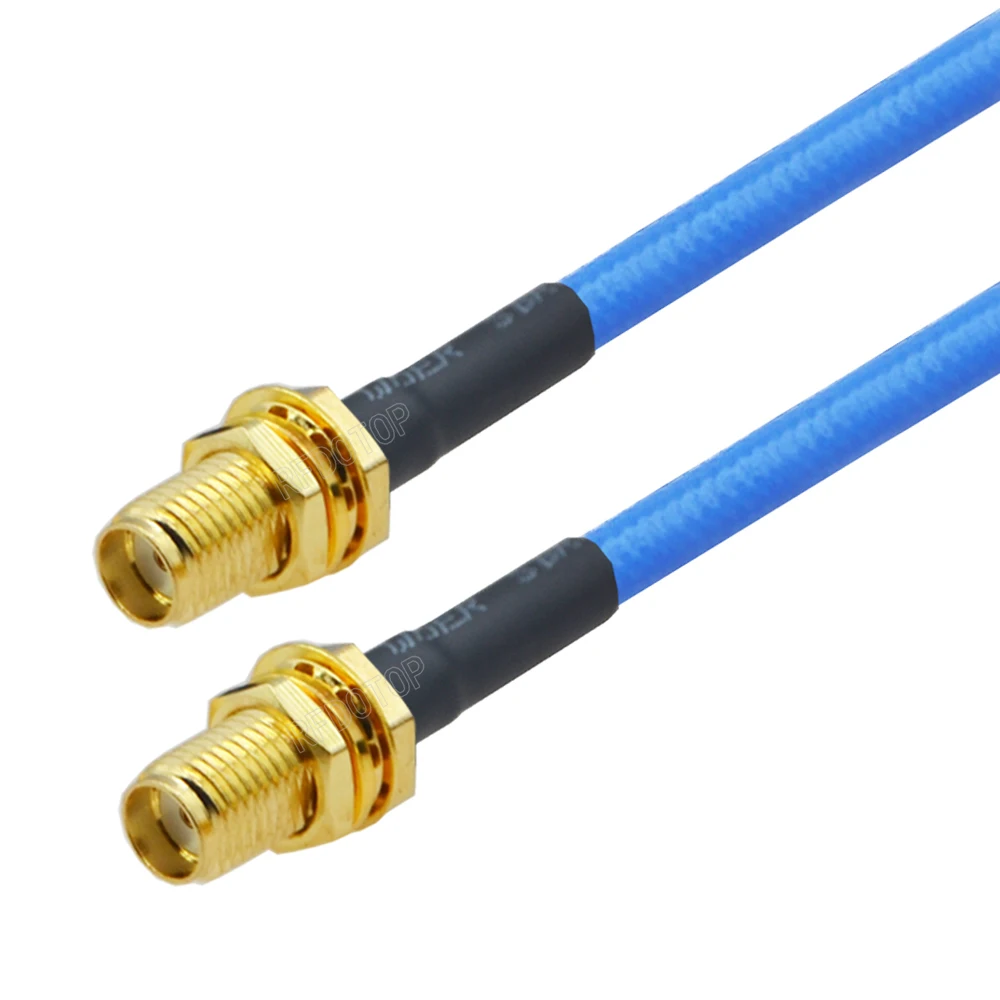 Nuova spina maschio SMA a connettore femmina SMA colore blu RG402 cavo coassiale Semi flessibile ad alta frequenza adattatore 50 Ohm 10cm-20m