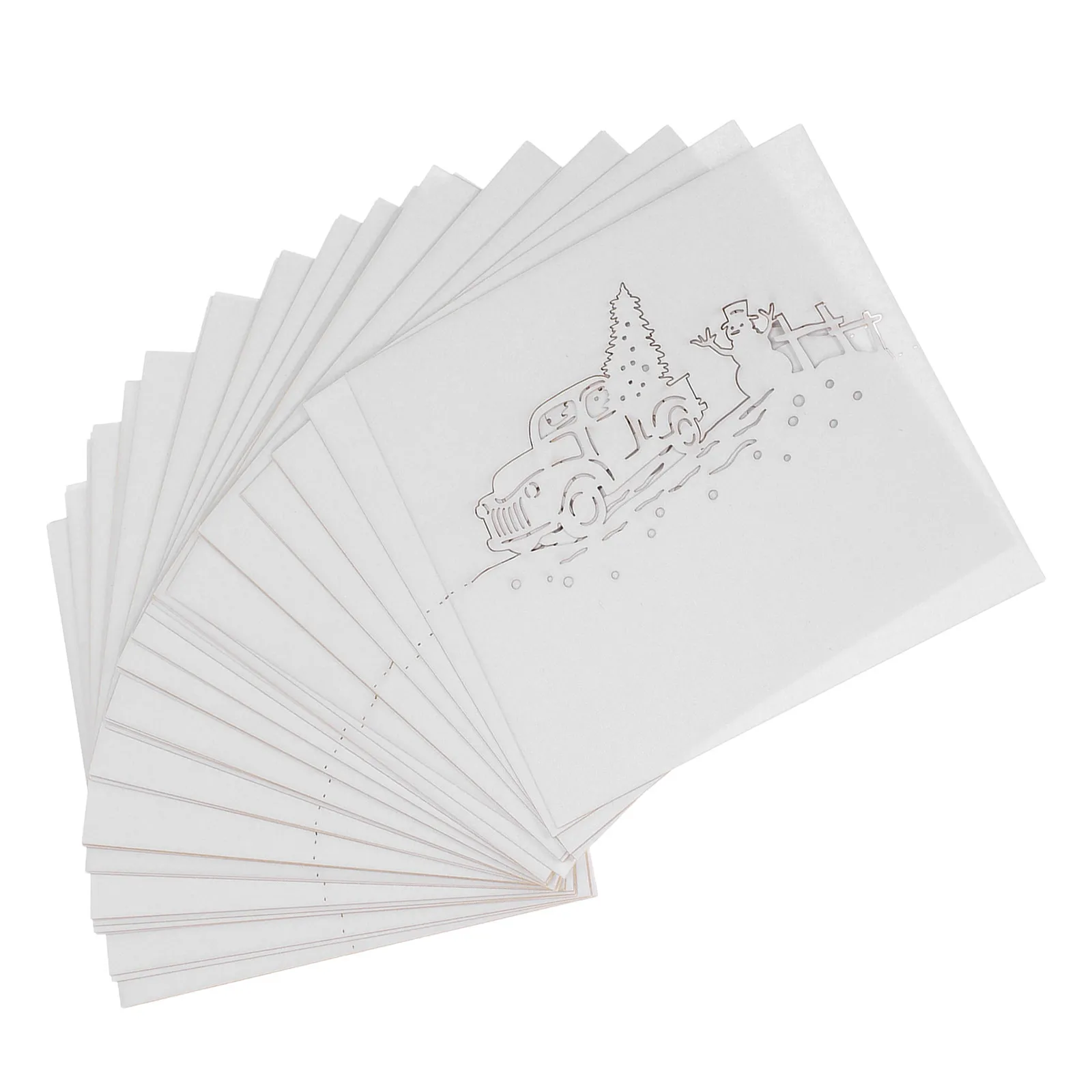 

50Pcs Christmas Place Cards for Table Setting Snowman Tree Hollow Cut Guest Seating Name Tent Cards Holiday Party