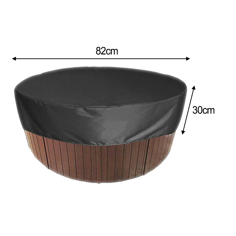 Black Inflatable Bathtub Cover Full Coverage Waterproof Dustproof For Portable Spa Tub Outdoor Garden Protection Accessories