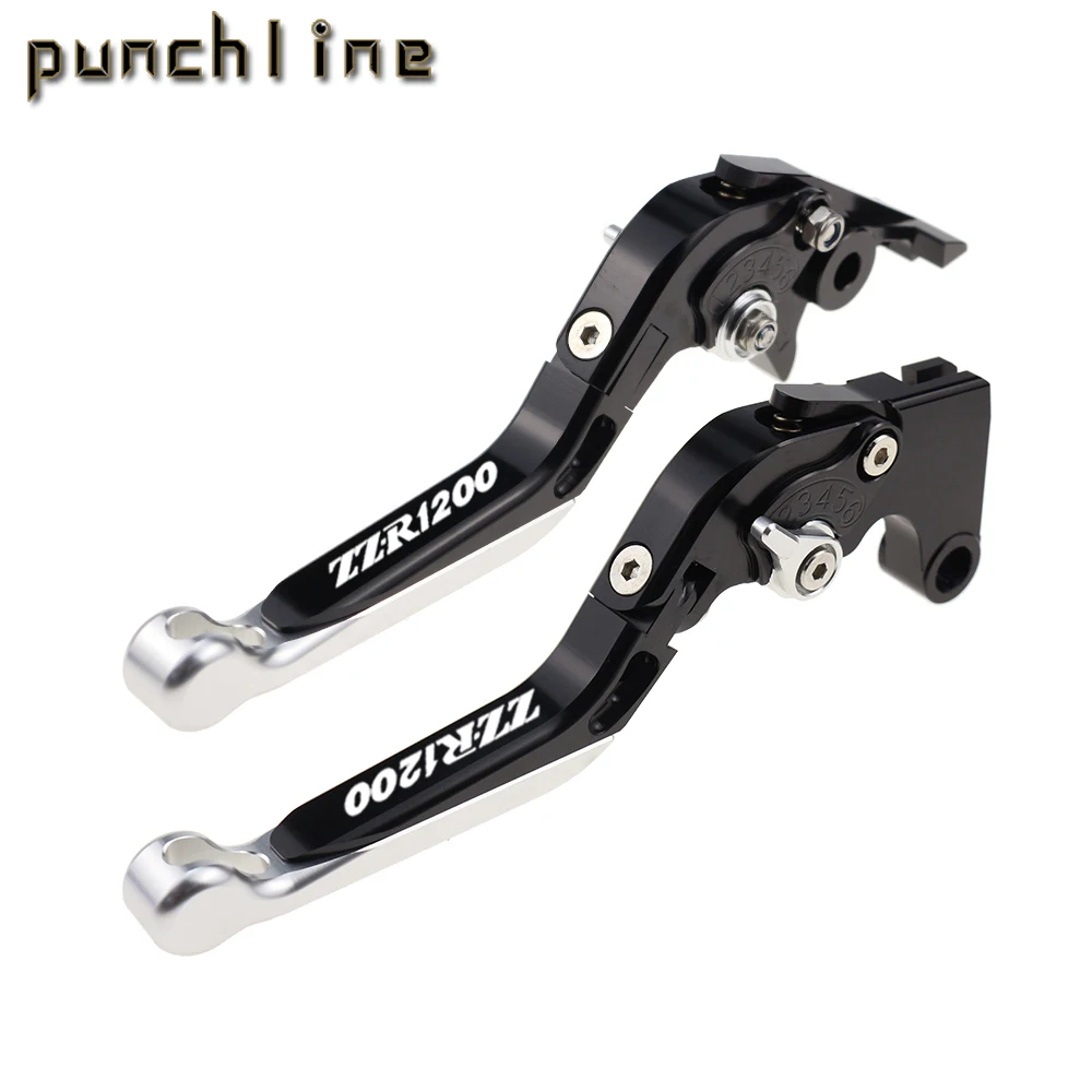 Fit For ZZ-R1200 2002-2005 ZZR 1200 ZZR-1200 CNC Accessories Folding Extendable Brake Clutch Lever Adjustable Parking Handle Set