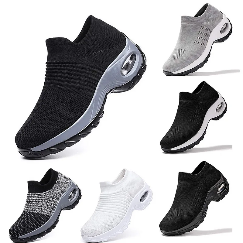 Women Casual Shoes Fashion Height-increasing Slip-on Sneakers Female Sock Footwear Breathable Mesh Thick Bottom Platform Shoes