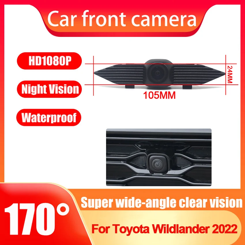 

170 Wide Degree fisheye 1280*720P HD CCD AHD Car Front View Camera For Toyota Wildlander 2022 Front grille parking Camera