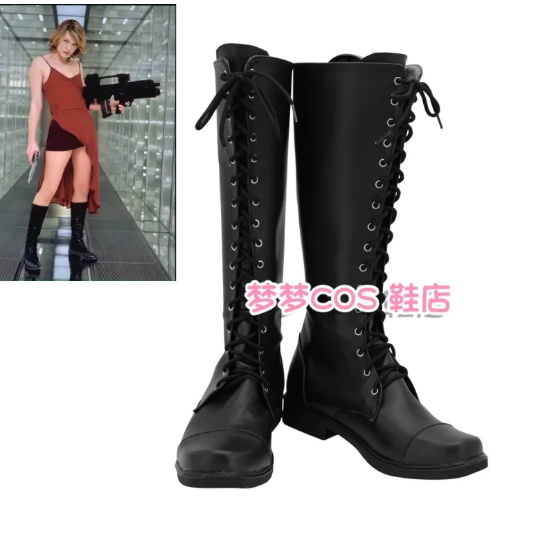 Biohazard Alice Cosplay Shoes Boots Anime Game Evil Halloween Party Costume Accessories Custom Made