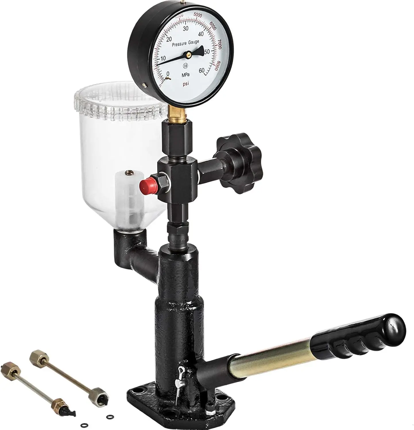 

400Bar 6000PSI Diesel Fuel Injector Tester Diesel Injector Nozzle Tester Dual Scale Gauge to Adjust Injector Nozzle Pressure