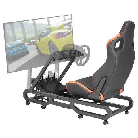 SucceBuy Racing Rattställ För Logitech G923/G920/G29 Kraftig Stål Driving Simulator Cockpit-Thrustmaster T248P Belastning 165 kg 8 best sales Logitech G29-stativ - №5