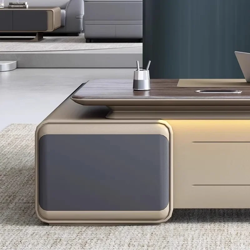 مكتب مكتب رئيسي مكتب الرئيس مكتب الكمبيوتر مكتب كبير الحد الأدنى الحديث