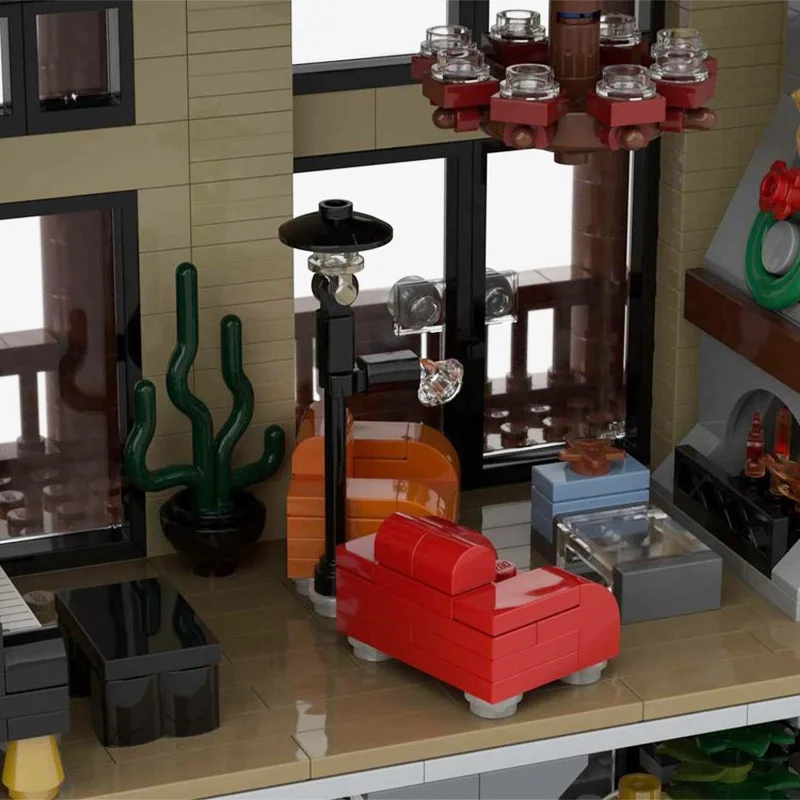 ตัวต่อ MOC ร้านสกี 2032 ชิ้น รุ่นคริสต์มาส ของขวัญคริสต์มาส ตัวต่อประกอบเอง DIY ของเล่นเสริมสร้างความคิดสร้างสรรค์ ของขวัญวันเกิด