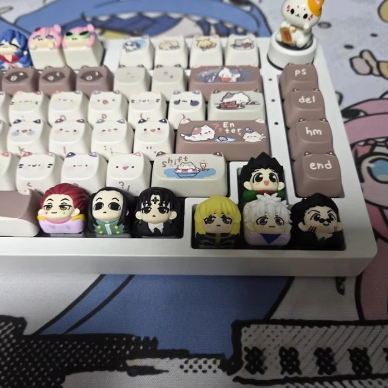 LOBO Anime Keycaps Hunter X Hunter Sisso KURORO YELLM Personalized Custom Key Caps Mechanical Keyboard ESC Keys DIY Resin Keycap