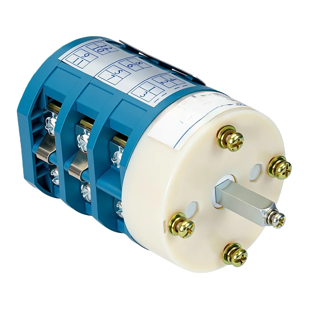 3 Position 3 Section Rotary Transfer Switch LW5D-40 500V Flame-Retardant Electrical Rocker Switch With Closed Construction