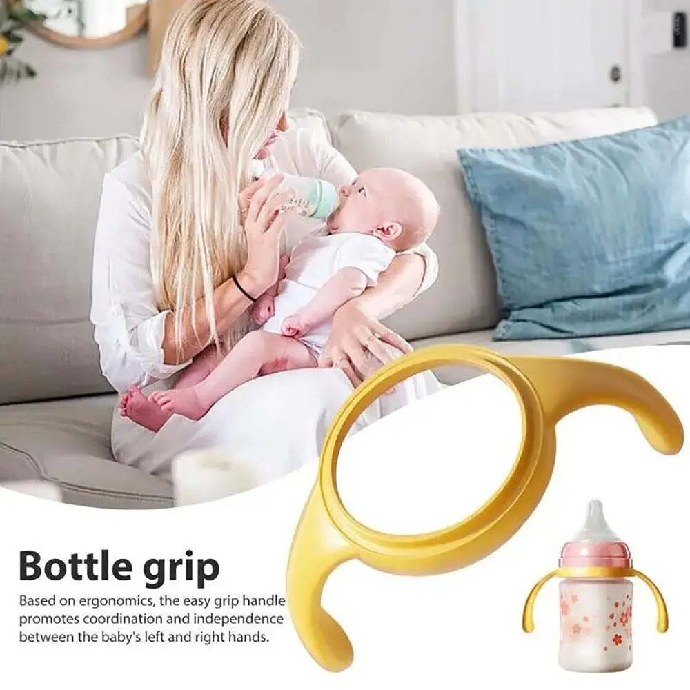 

Silicone Bottle Handle Double Ear Easy To Grip Nursing Bottle Handle Wide Caliber Bottle Accessories for For Pigeon 3