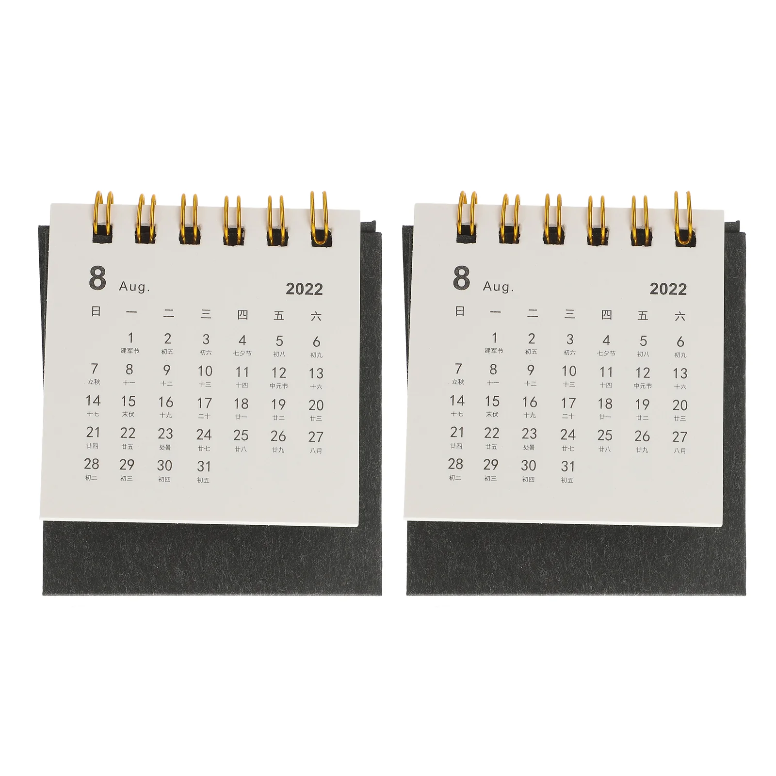 

2 PCS Decorate 2022 Mini Desk Calendar Office Calendars Pocket Paper Tabletop Desktop