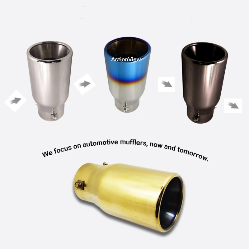 

76mm Stainless Steel Universal Upgraded Large Diameter Exhaust Pipe Tail Throat for Prado Reiz Camry RAV4 S6