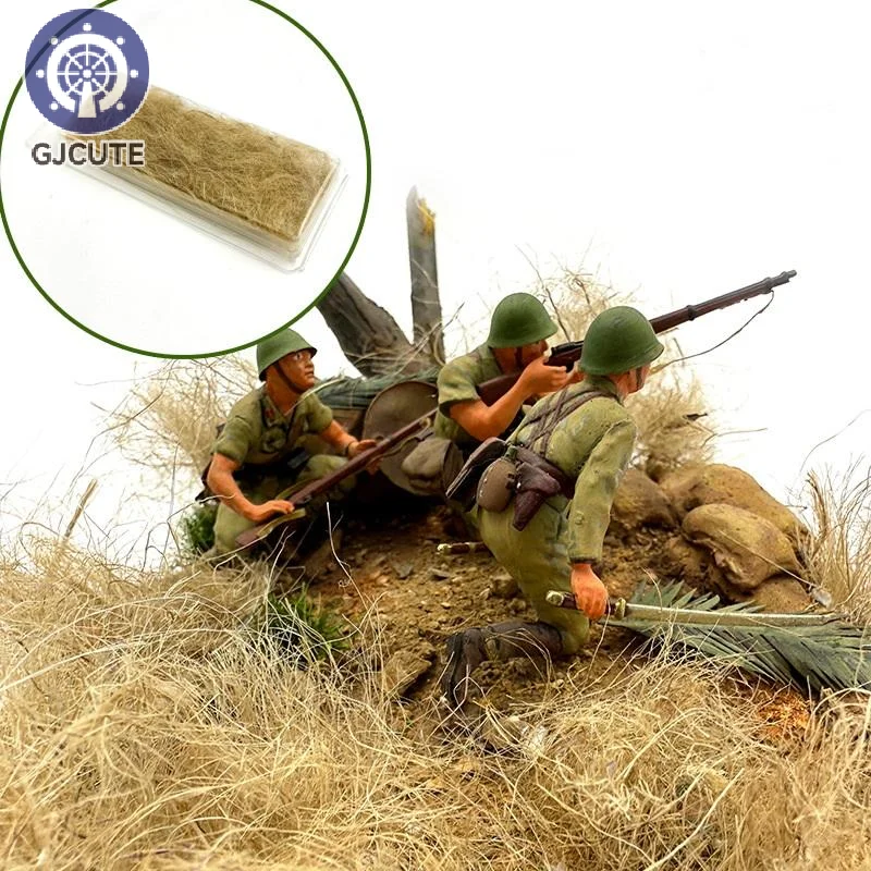 1 conjunto de acessórios de construção de cidade, modelo de tufos de grama estáticos em miniatura, clusters de grama realistas para decoração de paisagem