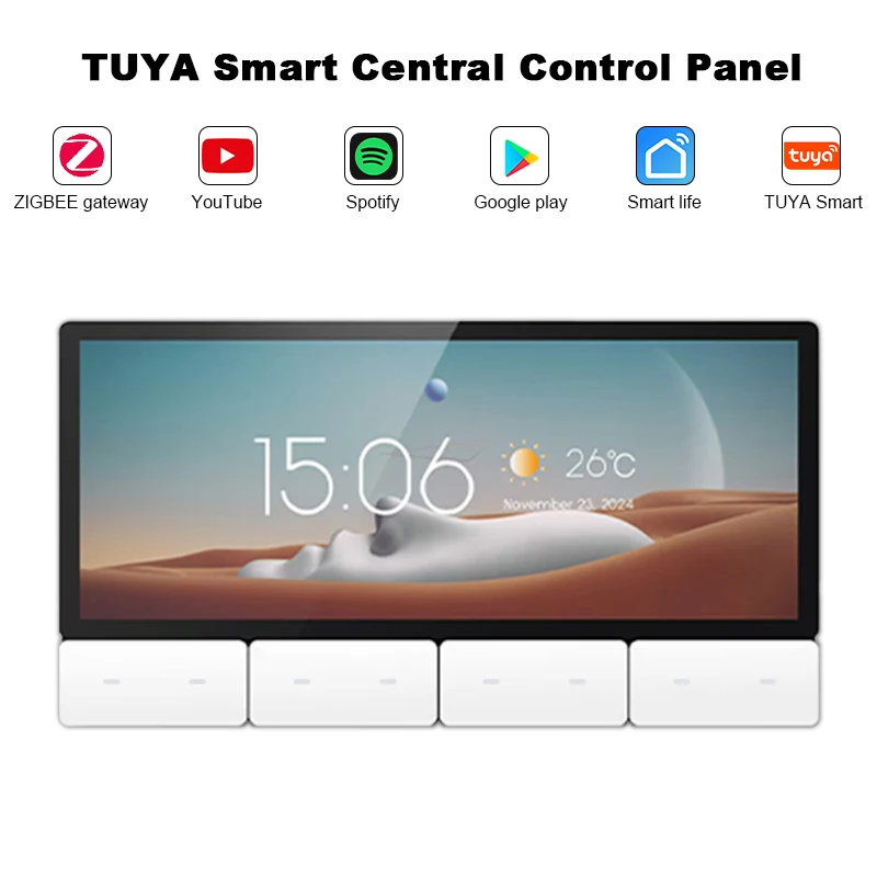Dispositivo amplificador de pared inteligente TUYA, Panel de Control central de escena, ZIGBEE IR, Android 11, WIFI, ALEXA, bluetooth, sistema de reproductor de música de audio