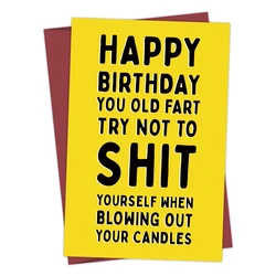 1pcs, Funny Happy Birthday Card,Anniversary Year Old Card,Happy Birthday Card for Him Husband Boyfriend Girlfriend Wife Her