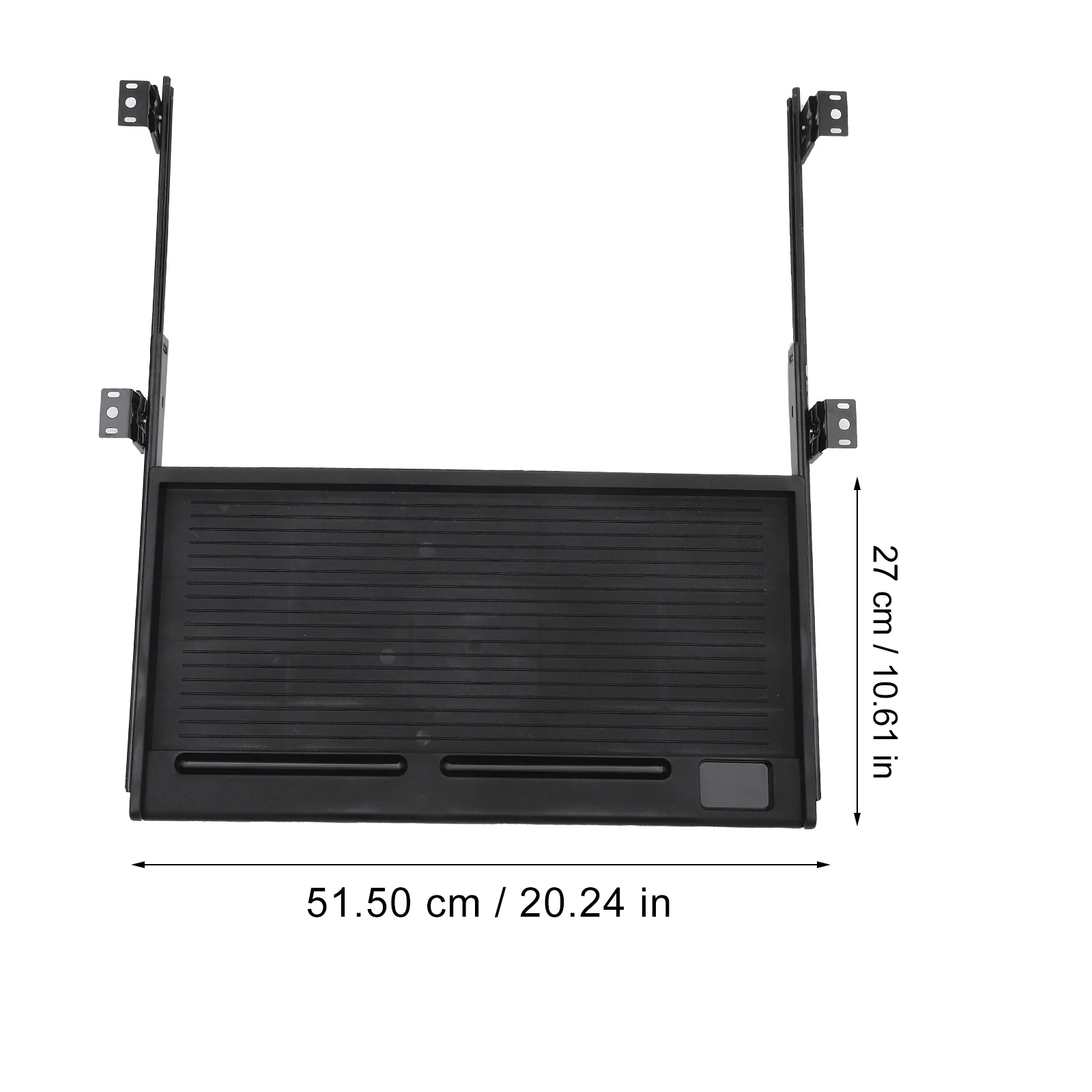 Imagem -05 - Prateleiras de Mesa Ajustáveis para Computador Bandeja Deslizante para Computador Suporte Ajustável para Prateleiras sob a Mesa Computador Ajustável