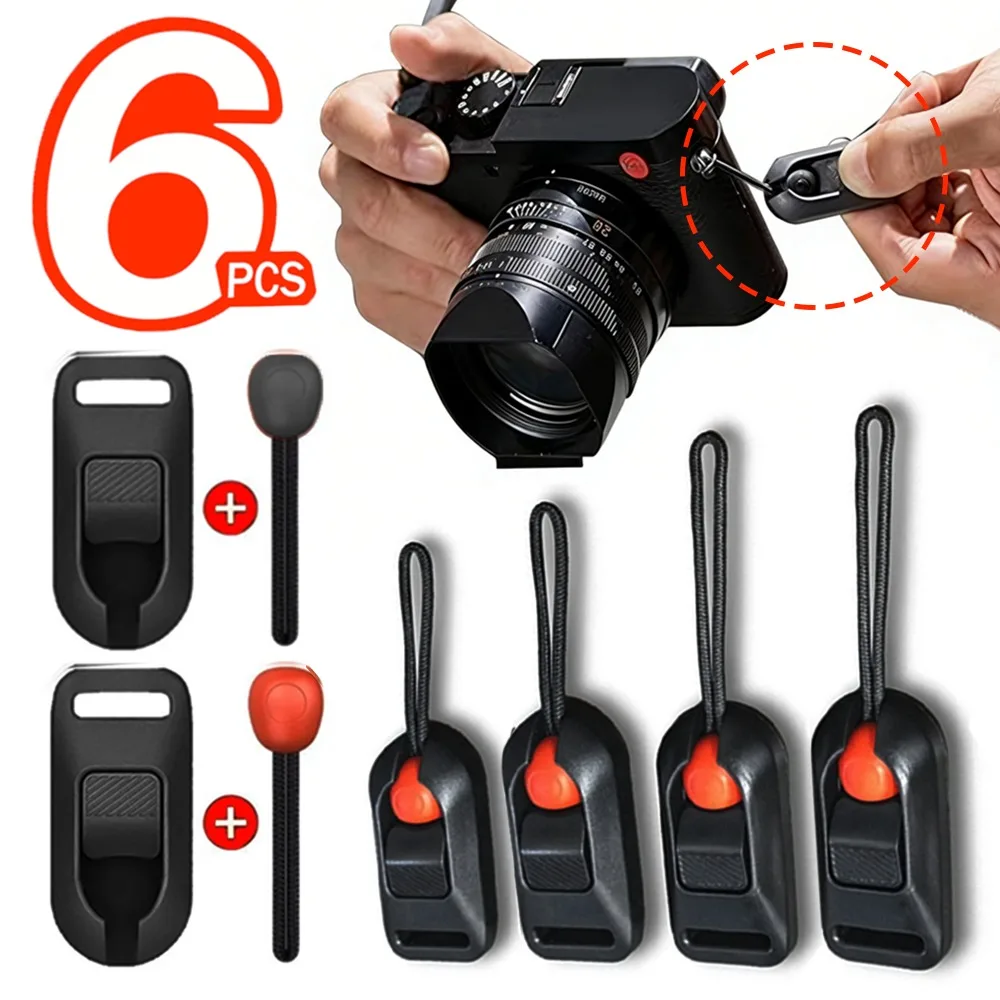 1-6pcs Quick Release Connector Universal for Nikon Sony Fujifilm SLR Cameras Portable Camera Neck Wrist Strap for Sports Camera
