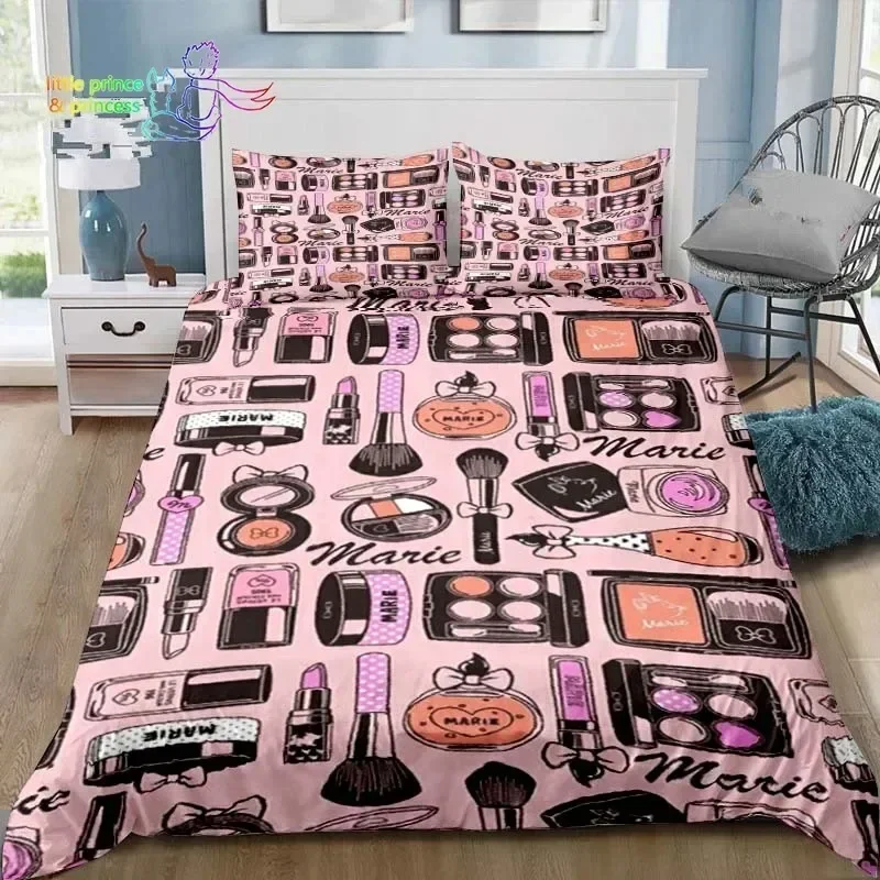 Nordic Cosmetic Fashion Girl Perfume Bedding Set Single Twin Full Queen King Size Bed Set Bedroom Bedding Gift