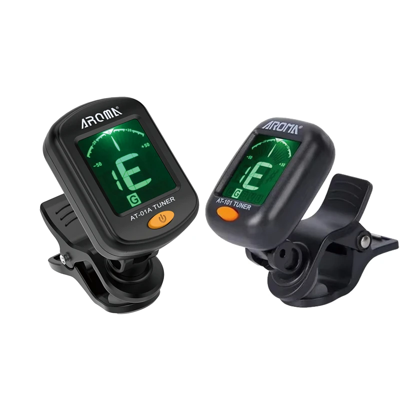 Rechargeable Guitar Tuner AT-01A/101 Foldable Rotatable Clip-on Tuner Full Color Display Ukulele Violin Tuning Instrument