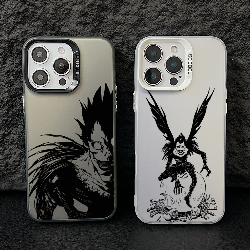 Coque de téléphone anti-chute mate Cool Anime D-DEATH N-NOTES pour iPhone 17 17e 16e 16 15 14 13 12 11 mini Pro Max X Air Plus