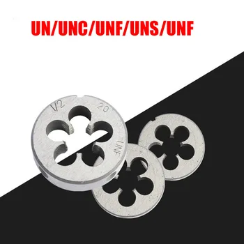 1pcs UNC UNF UNS UN 오른손 미국 다이 HSS 핸드 4-40 8-32 5/16 1/8 3/8 7/16 1/2 5/8 1/4 3/4 -16/18 /20/24 /28 스레드 도구