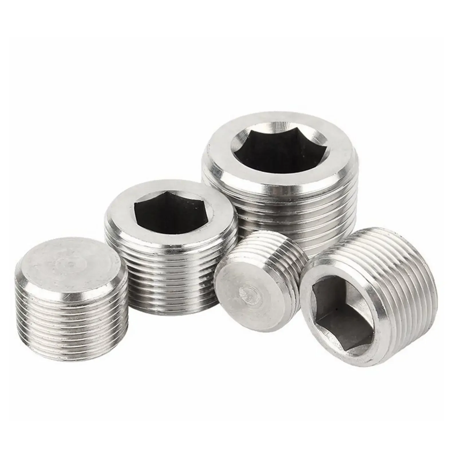 Sizes Metric Thread Male 304 Stainless Steel Countersunk End Plug Internal Hex Head Socket